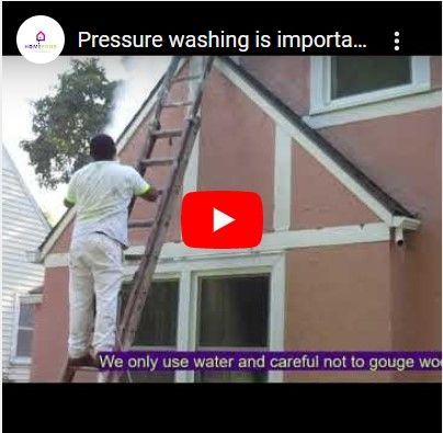What pressure washing a house is important prior to painting.