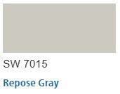 Sherwin Williams color Repose Gray SW 7015