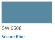 Sherwin Williams color Secure Blue SW 6508