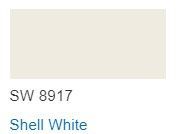 Sherwin Williams color Shell White SW 8917