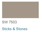 Sherwin Williams color chip Sticks & Stones SW 7503