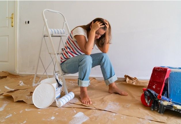 Home Pros Painting frustrated homeowner DIY painting Overland Park KS 