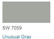color chip Unusual Gary SW 7059 from Sherwin Williams 