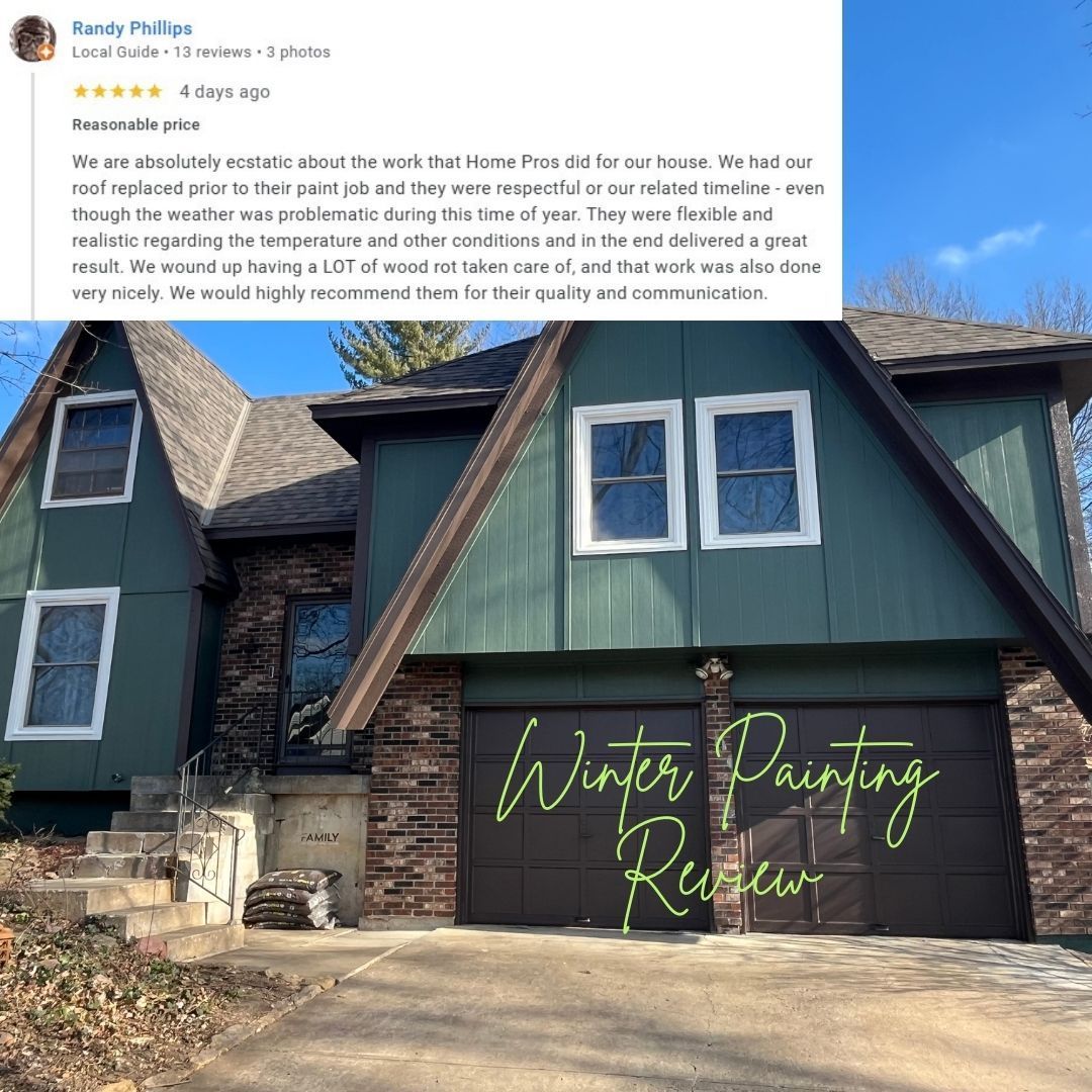 5 star review for exterior painting in Olathe