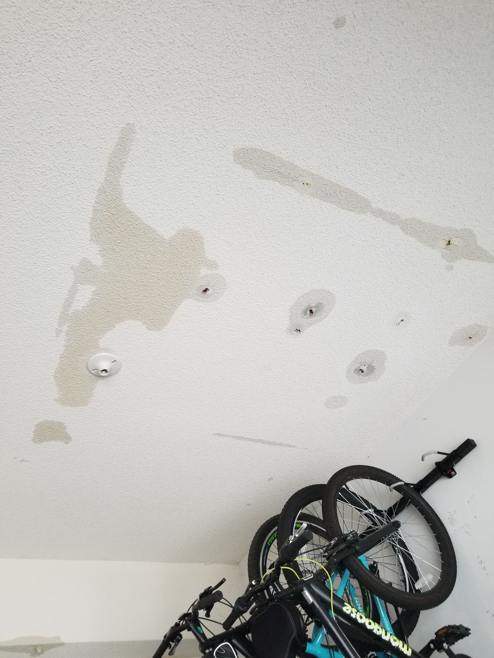 popcorn ceilings damaged 