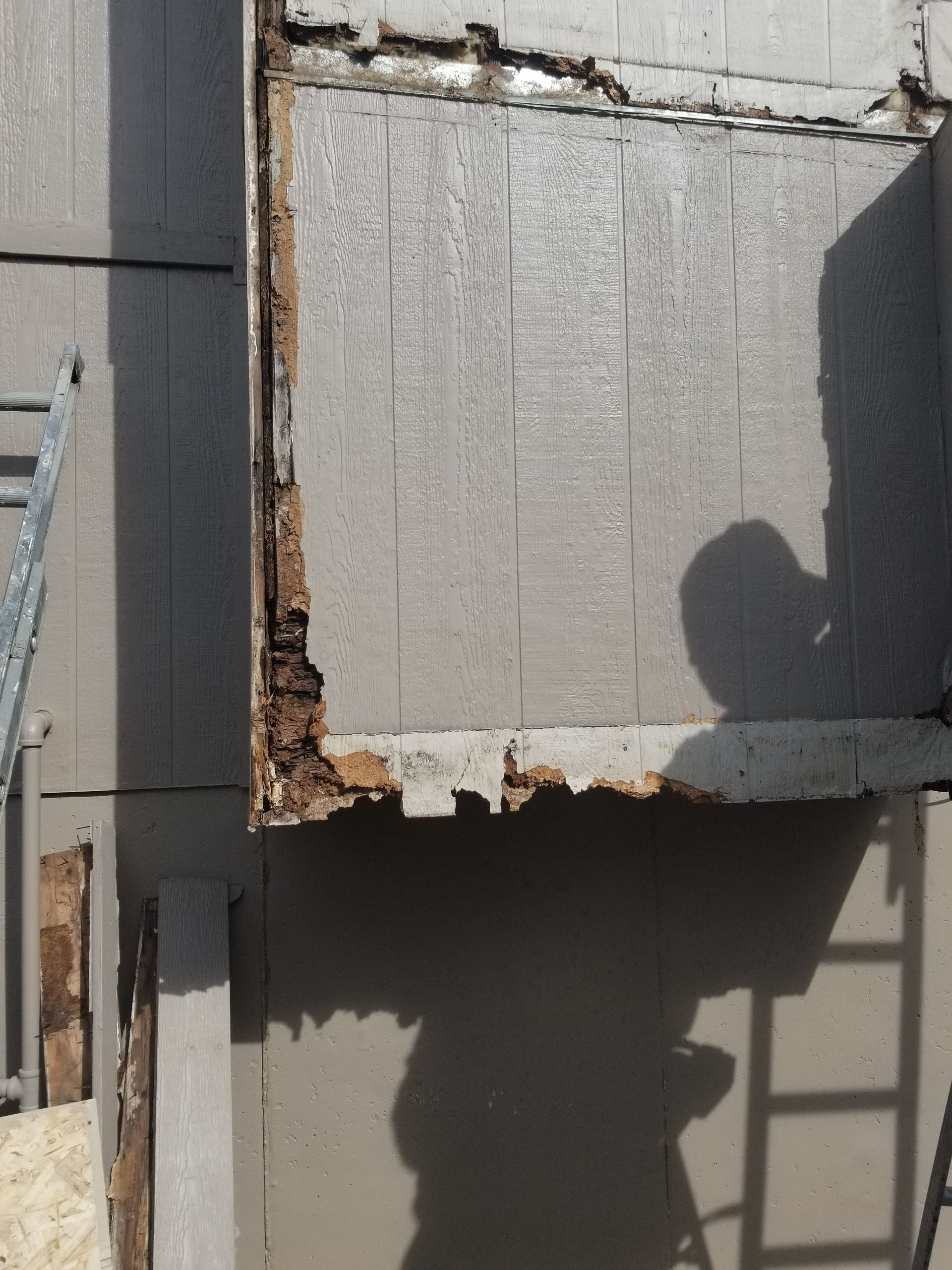 Wood rot company smartside sheet replacement by Home Pros Painting serving Shawnee KS
