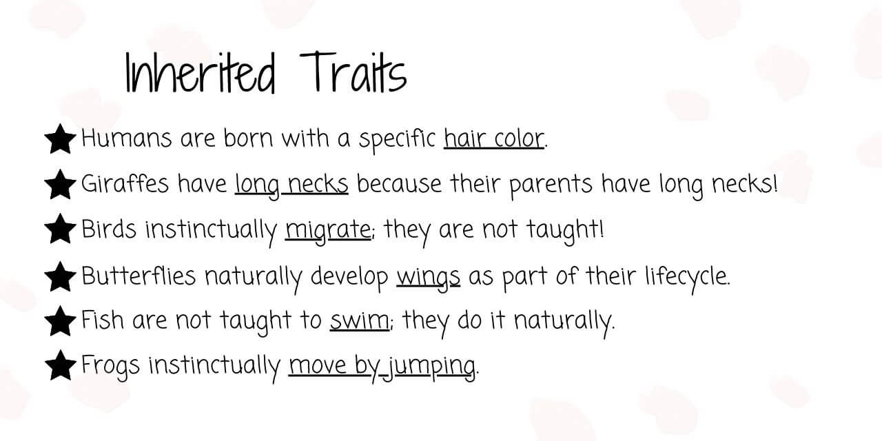 inherited traits examples