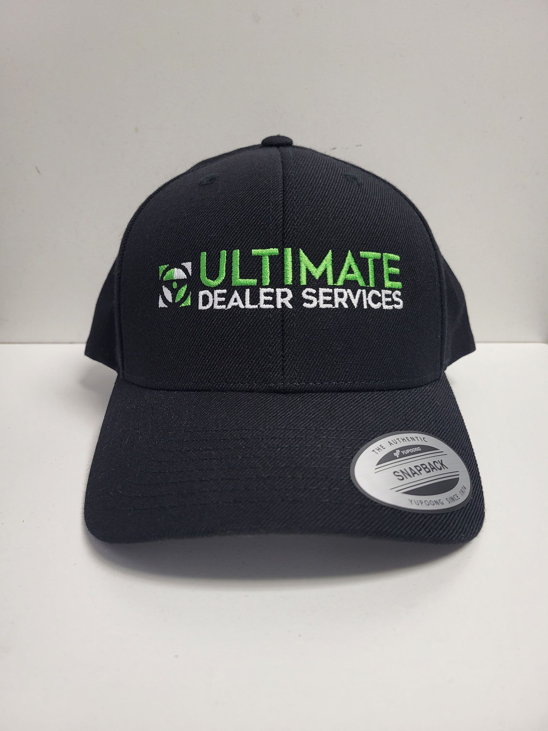 A black baseball cap with 