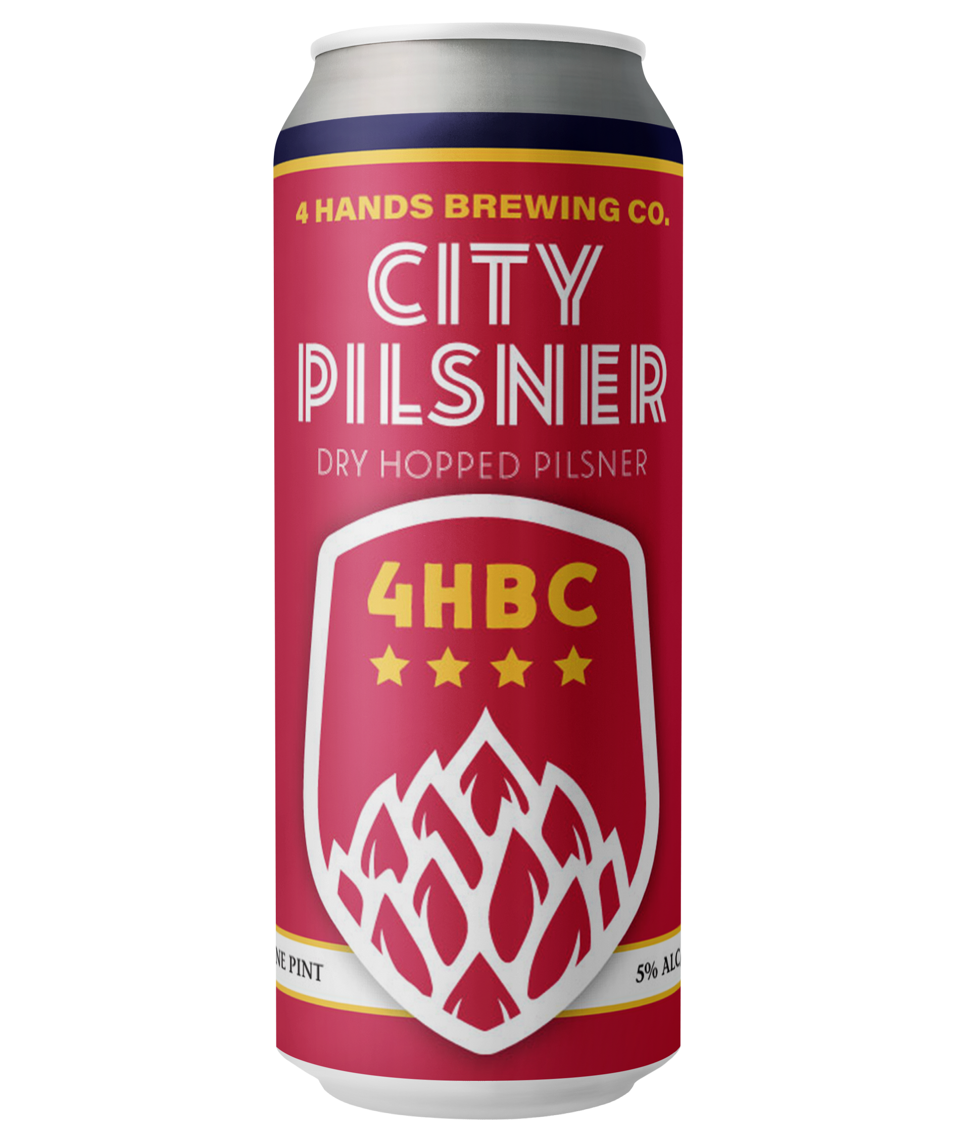 A can of 4 Hands Brewing Company City Pilsner