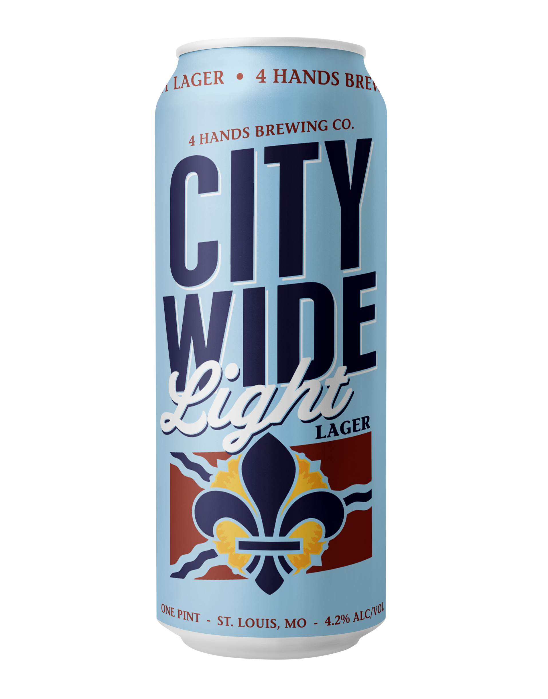 A can of 4 Hands Brewing Company City Wide Light Lager