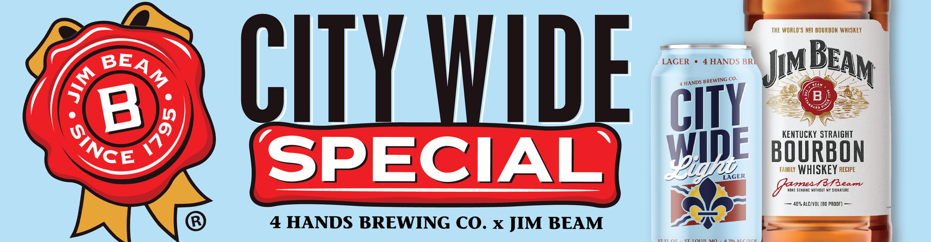 A can of 4 Hands Brewing Company's City Wide Special logo