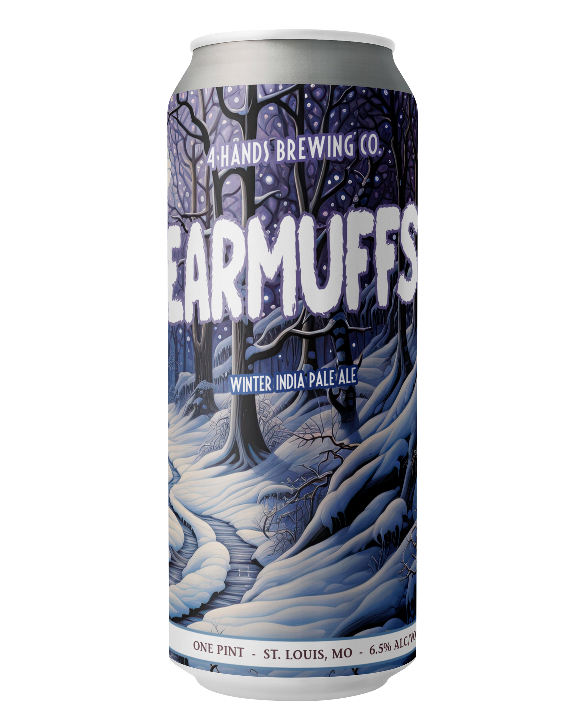 A can of 4 Hands Brewing Company Earmuffs