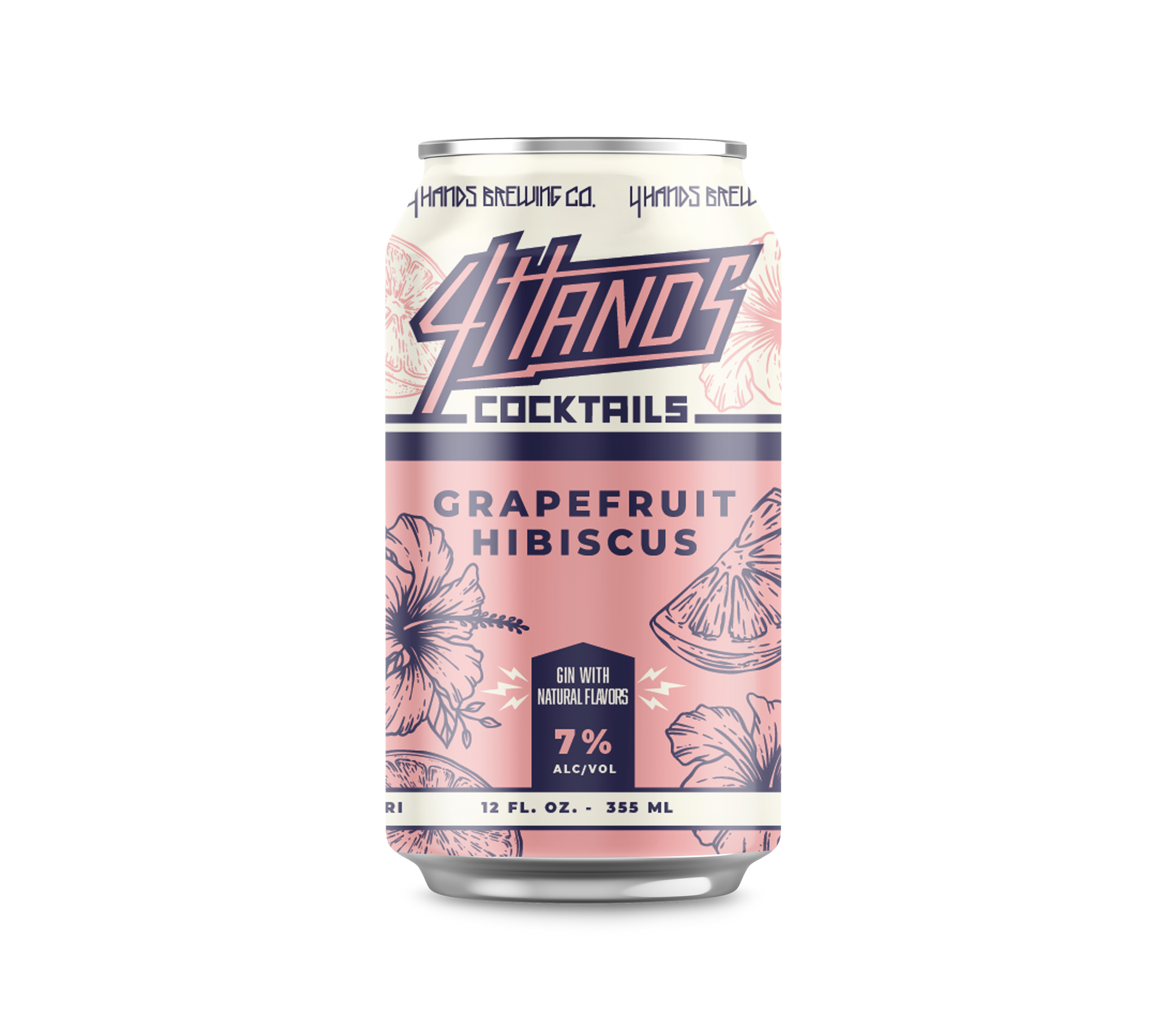 A can of 4 Hands Brewing Company Grapefruit Hibiscus canned cocktail