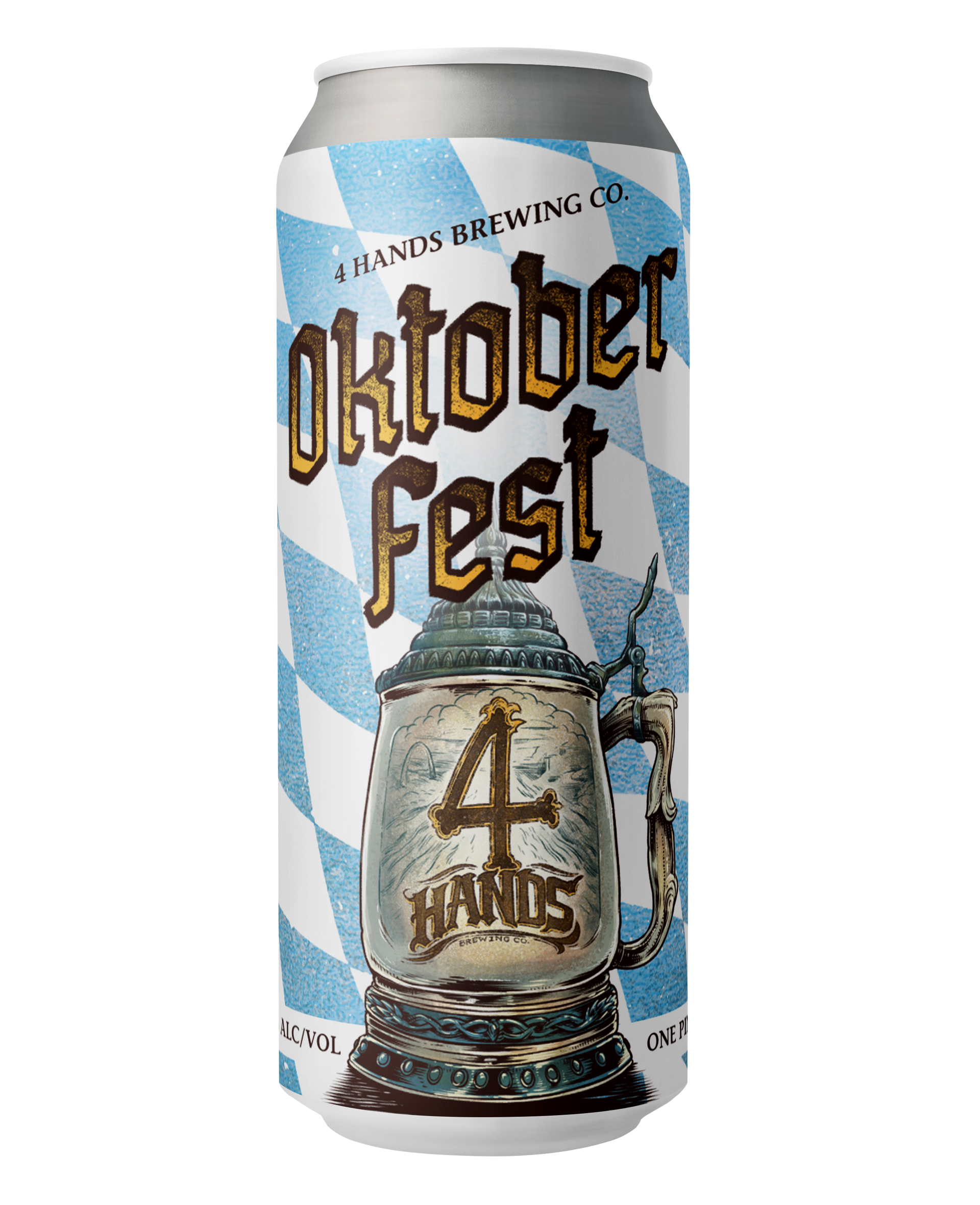 A can of 4 Hands Brewing Company Oktoberfest