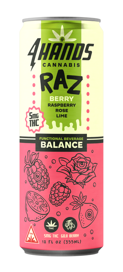 A can of 4 Hands Cannabis Company's Raz