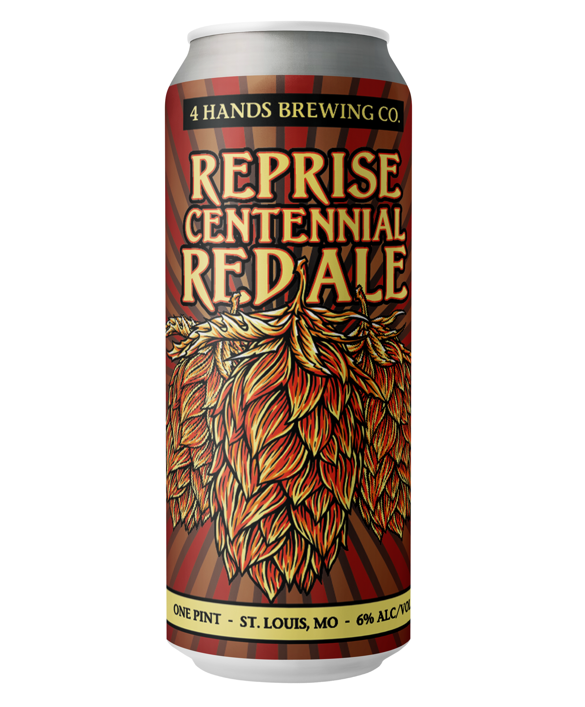 A can of 4 Hands Brewing Company Reprise Centennial Red