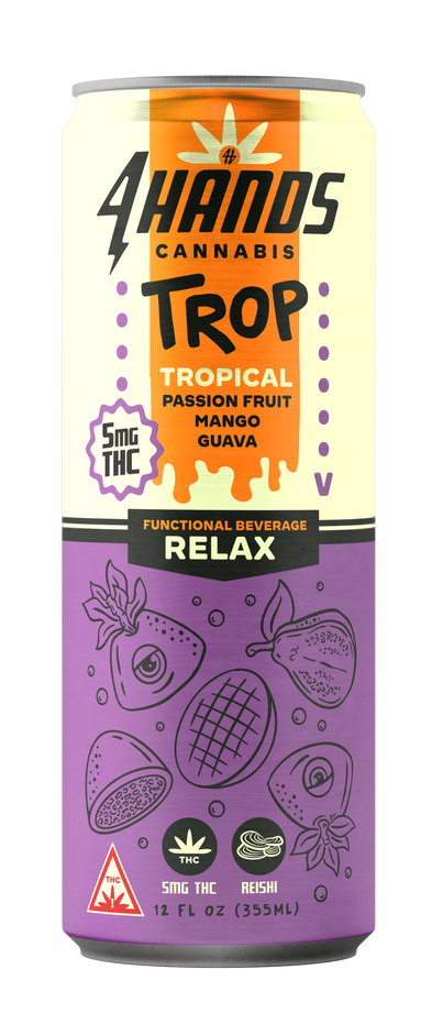 A can of 4 Hands Cannabis Company's Trop