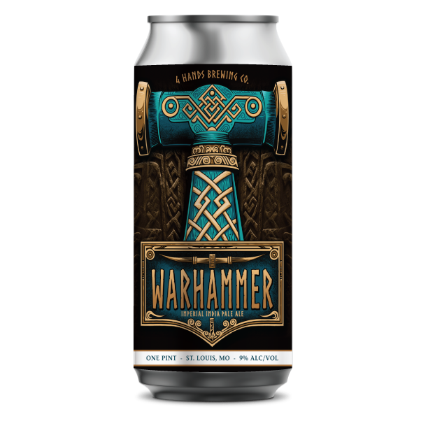 A can of 4 Hands Brewing Company War Hammer