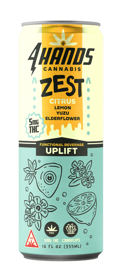 A can of 4 Hands Cannabis Company Zest