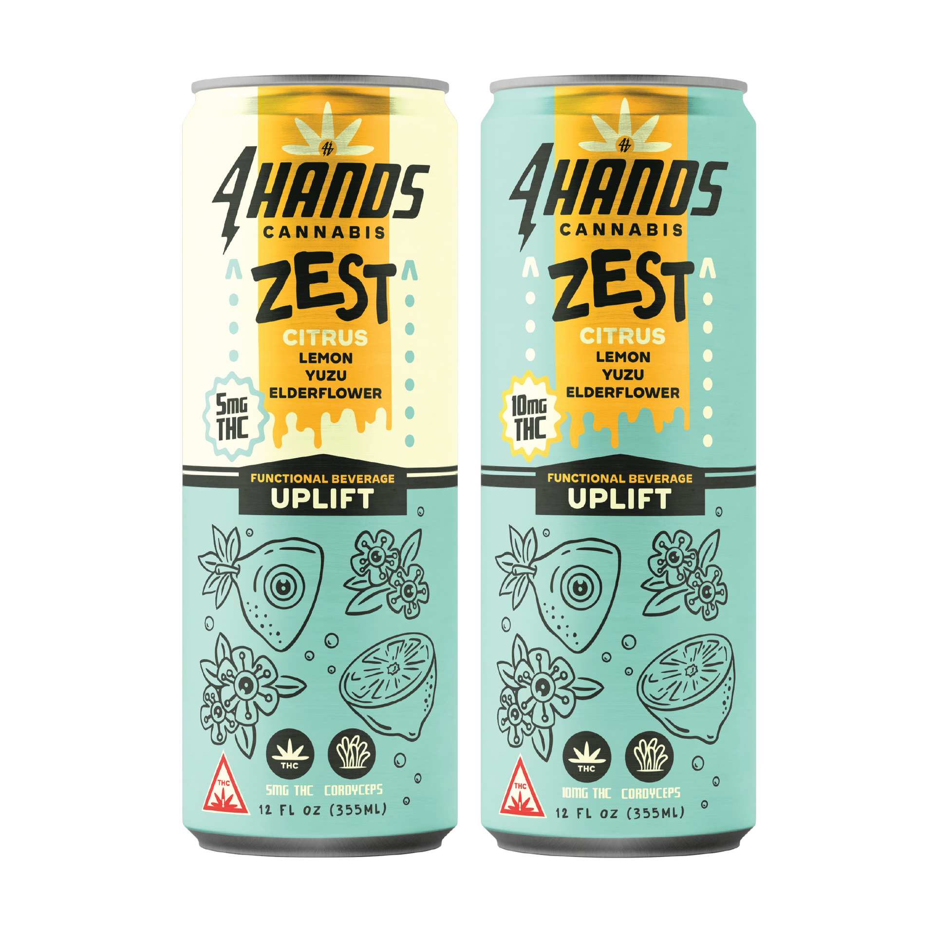 A can of 4 Hands Cannabis Company Zest