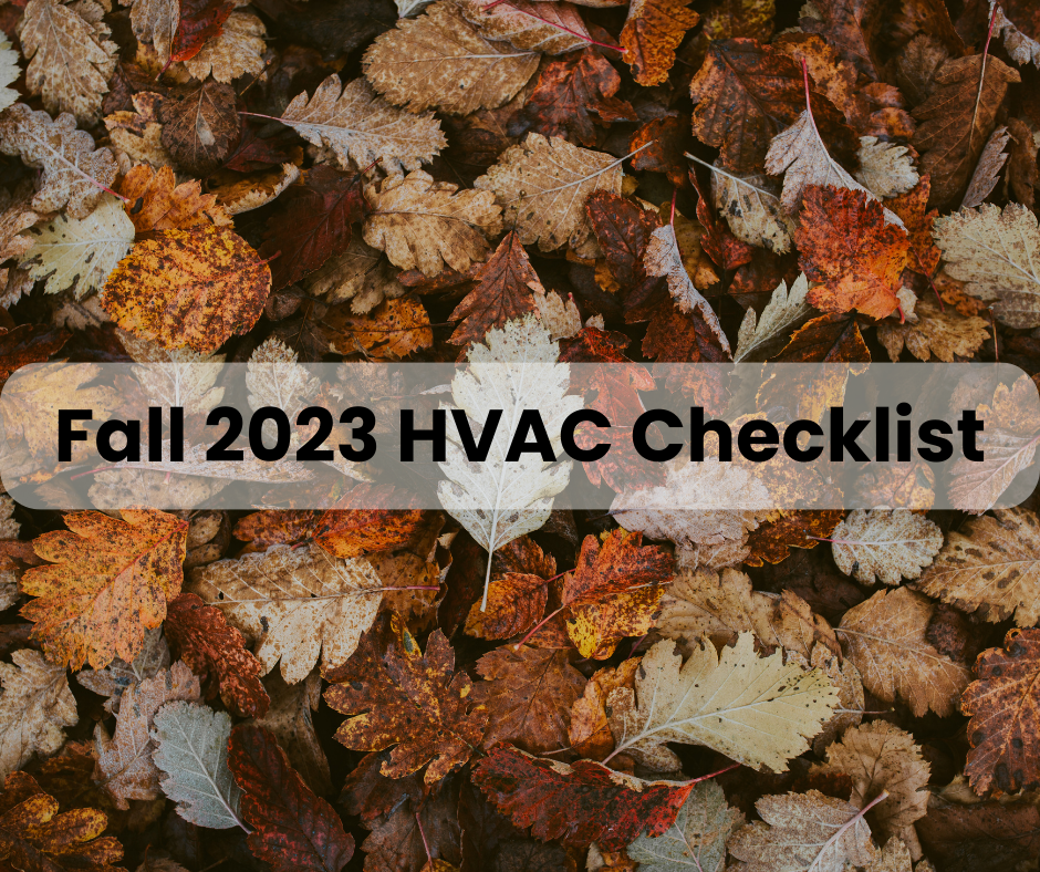 Pile of autumn leaves with text overlay 