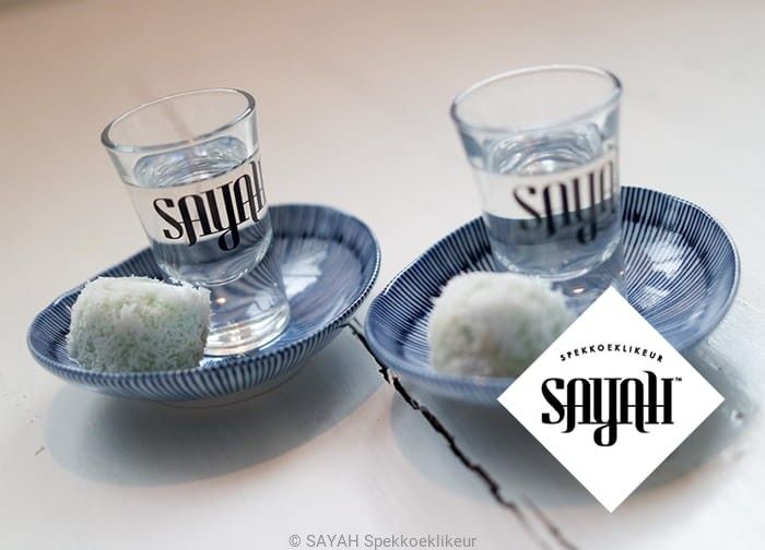 SAYAH Spekkoeklikeur met 2 glaasjes - 0,5L