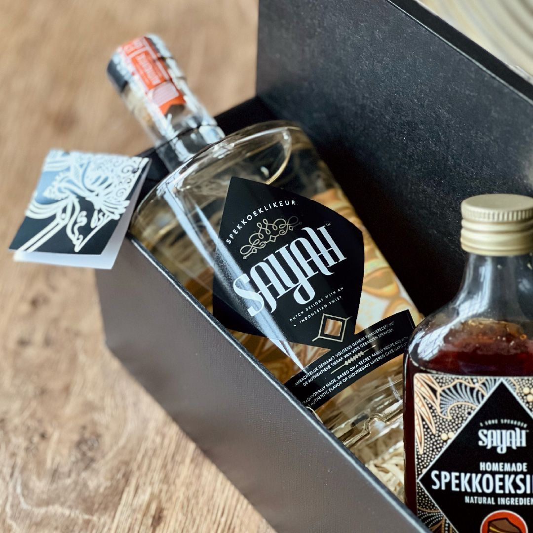 SAYAH Spekkoeklikeur kerstcadeau set 2025