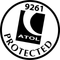 A black and white logo that says `` protected '' in a circle.