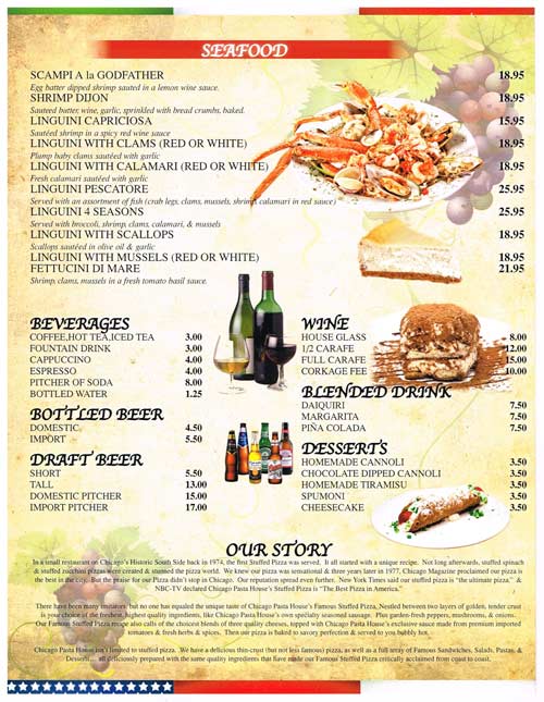 Italian Food Moreno Valley, CA Chicago Pasta House