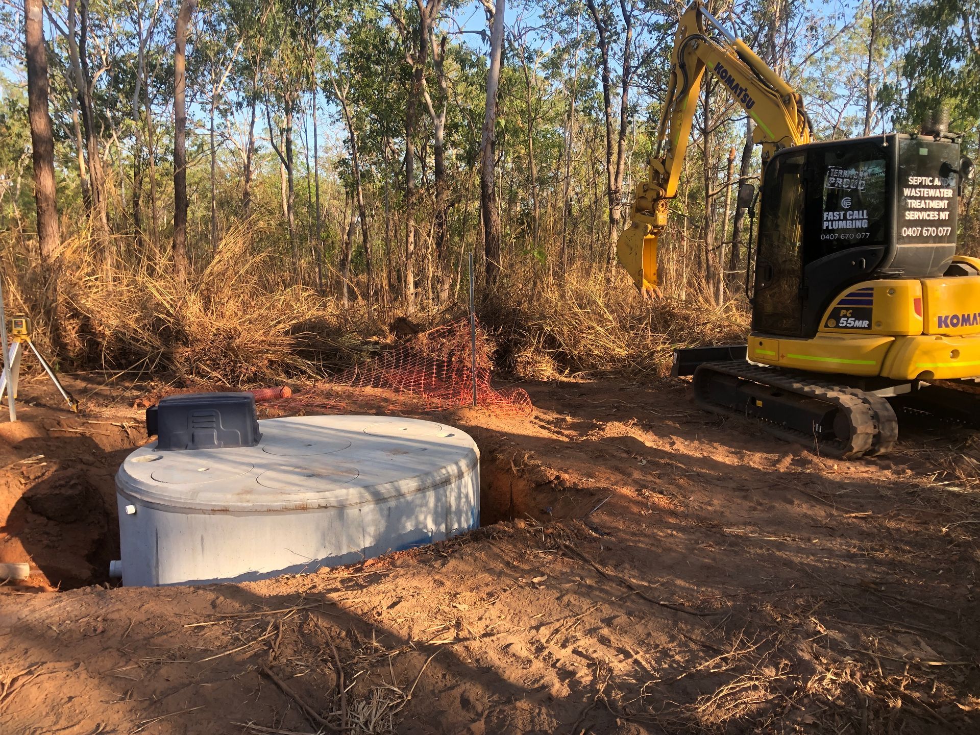 Tank out in the forest - Fast call Plumbing & Pumping Darwin NT