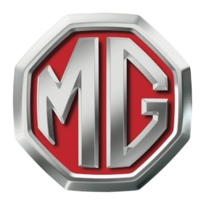 a silver and red mg logo on a white background  - Eugene, OR - Vintage Underground