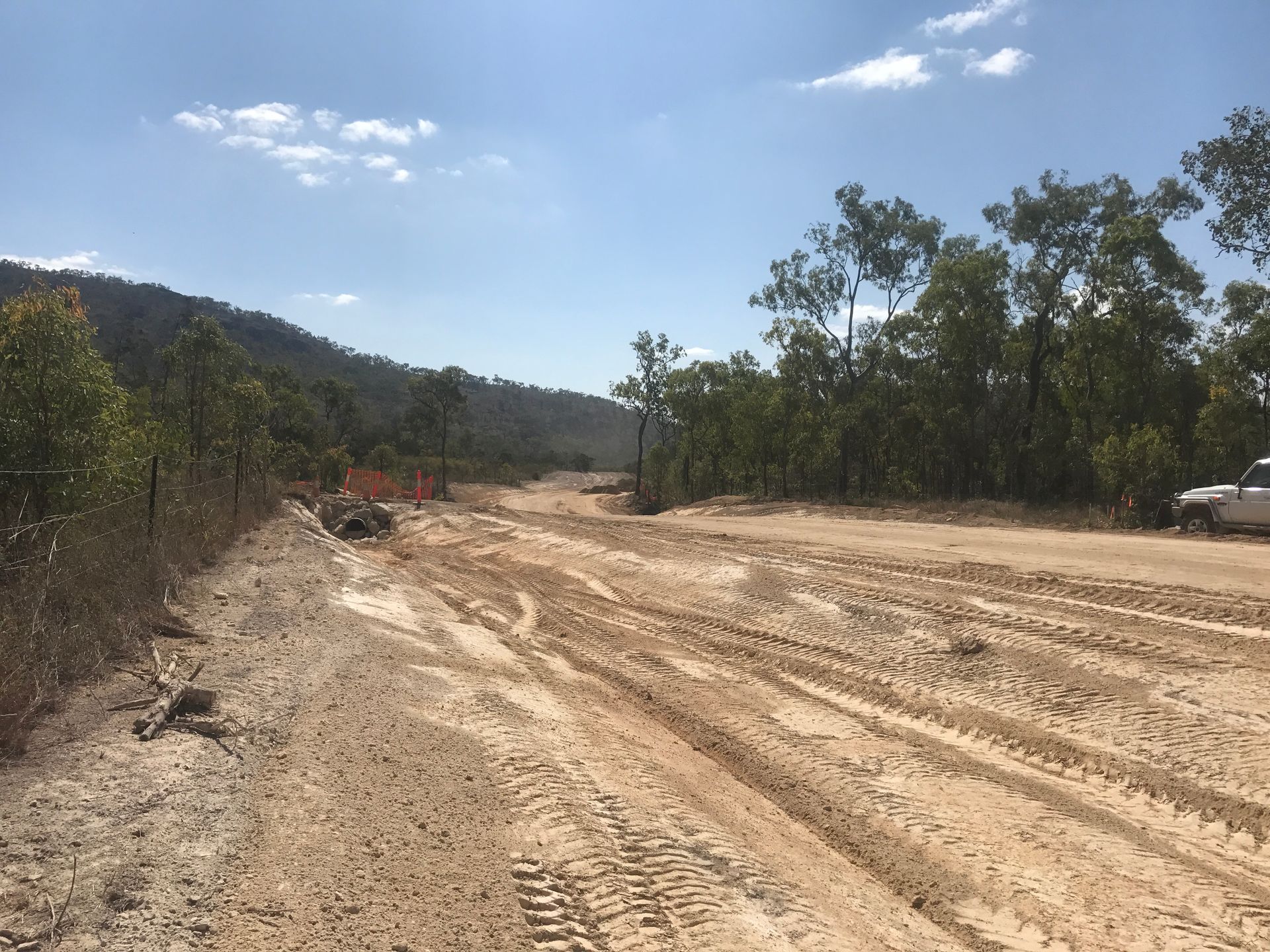 A Yellow Excavator Is Cutting Down Trees in A Forest — Watto's Earthmoving & Machinery Hire in Atherton, QLD
