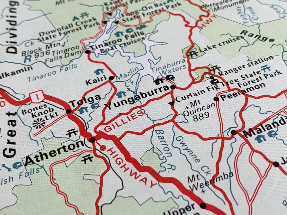 A Map of The Great Dividing Range Is Shown — Watto's Earthmoving & Machinery Hire in Atherton, QLD