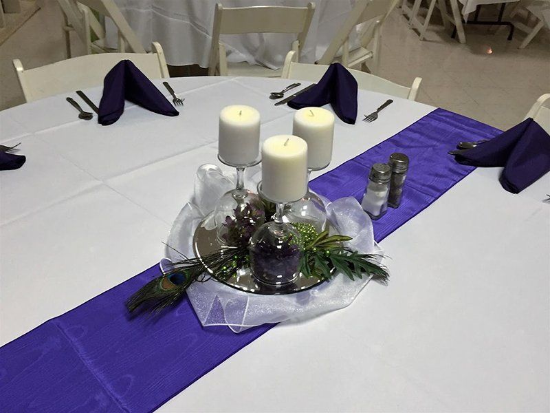 Blue Theme Table With Candles