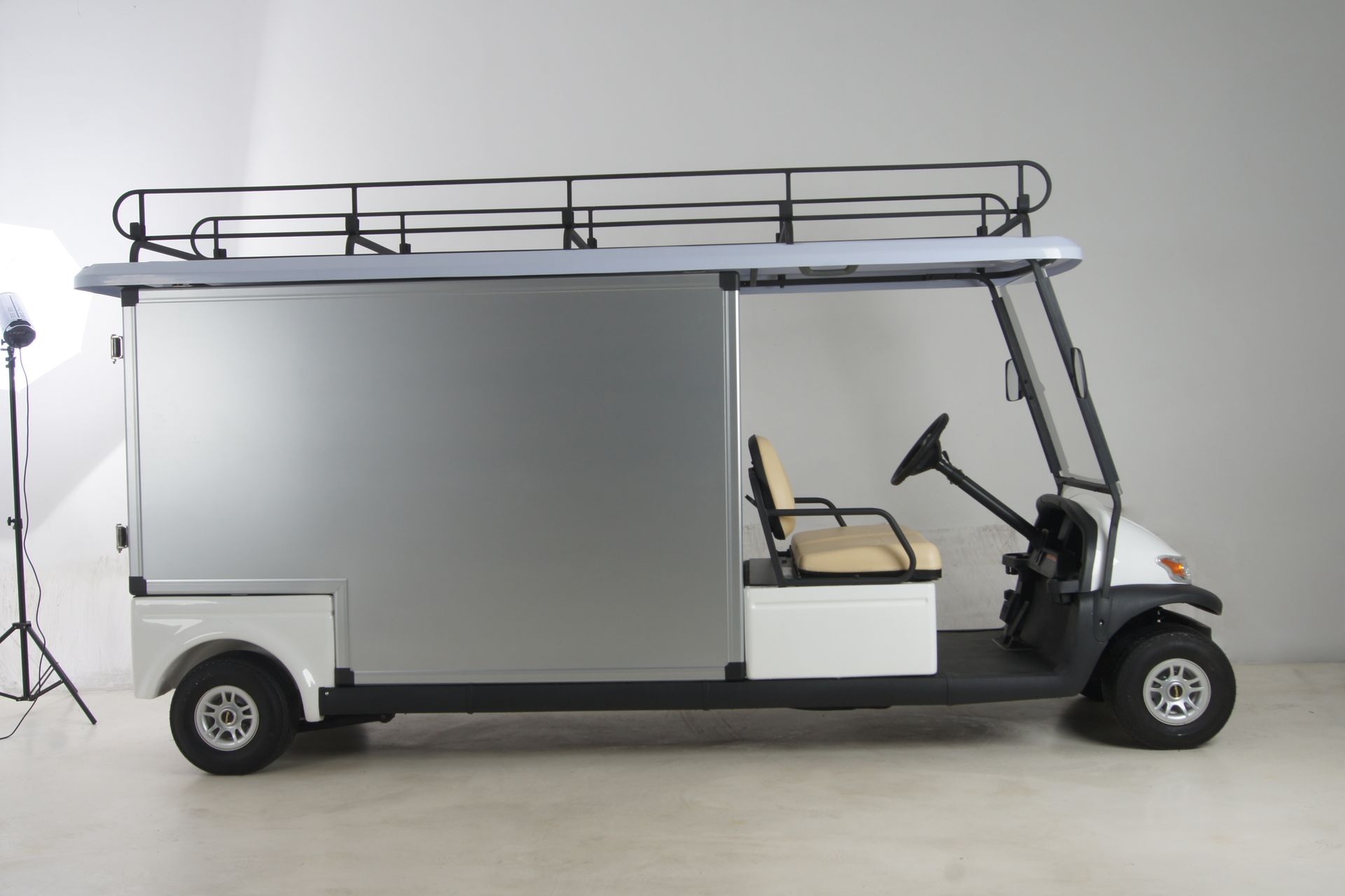 A Golf Cart With a Roof Rack on Top of It — Golf Carts Top End in Darwin, NT