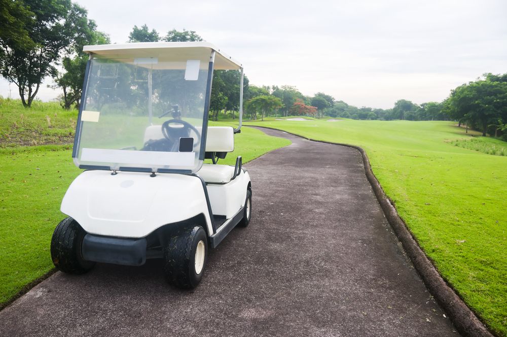 White Golf Cart in a Golf Course — Golf Carts Top End in Winnellie, NT