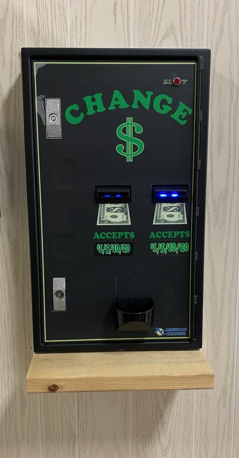 Exterior of an arcade with glass doors, 