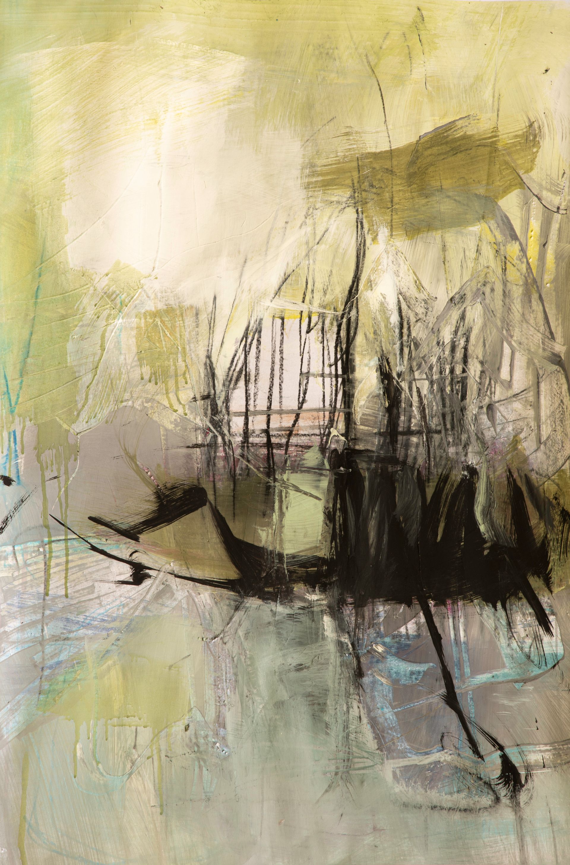 Arbeit in Mischtechnik des Künstlers Walter Mack zum Thema Abstraktion