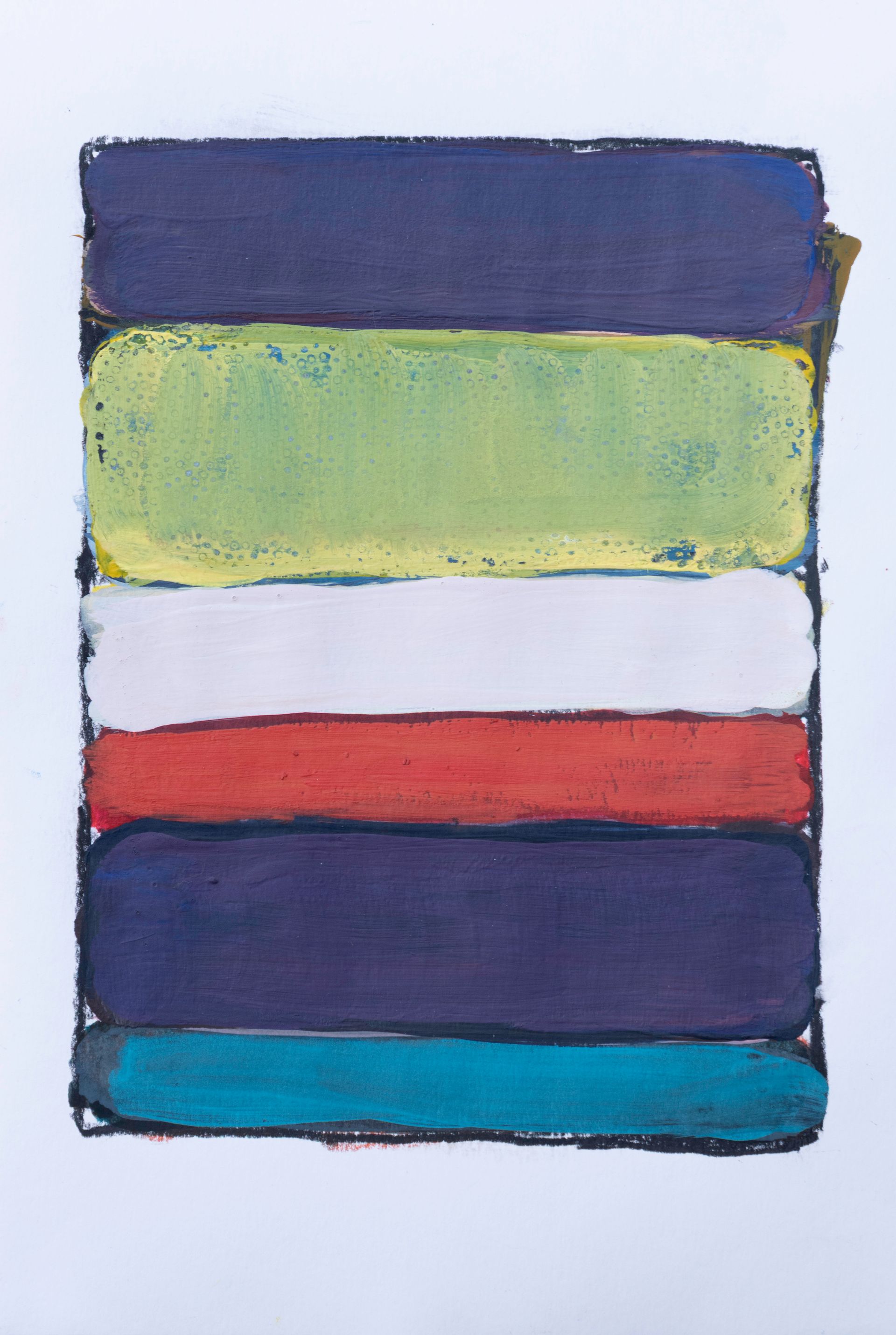 Arbeit auf Papier des Künstlers Walter Mack zum Thema Abstraktionen durch Stripes