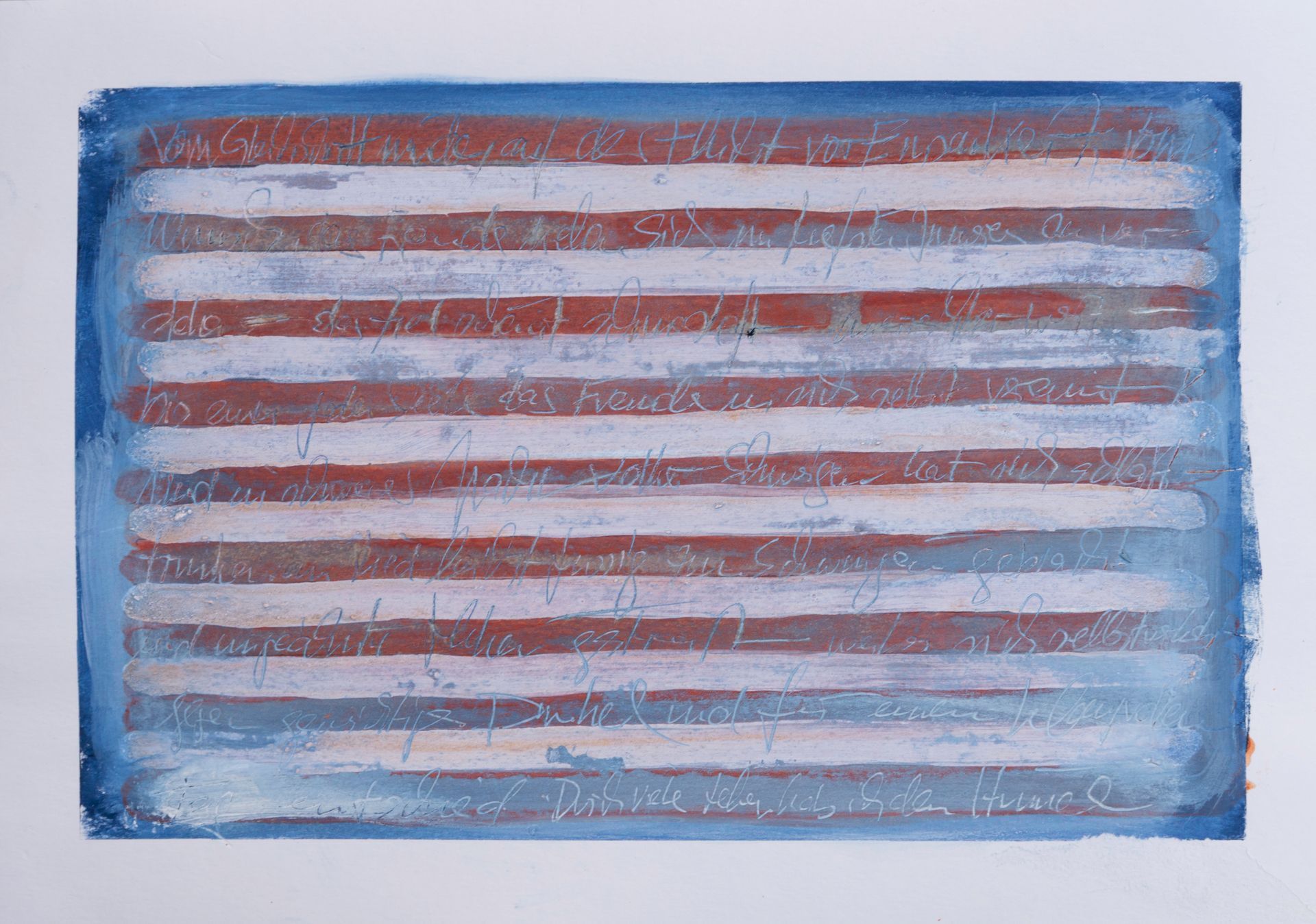 Arbeit auf Papier des Künstlers Walter Mack zum Thema Abstraktionen durch Stripes