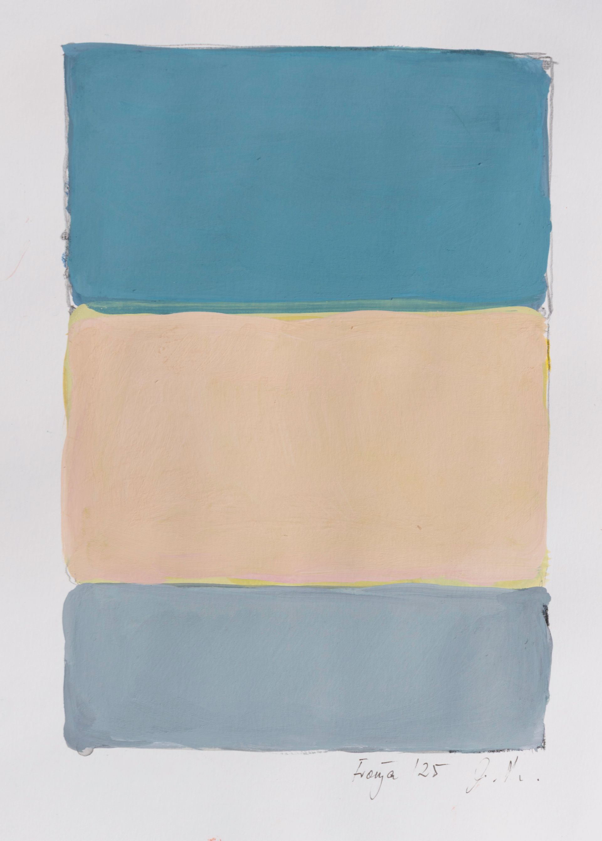 Arbeit auf Papier des Künstlers Walter Mack zum Thema Abstraktionen durch Stripes