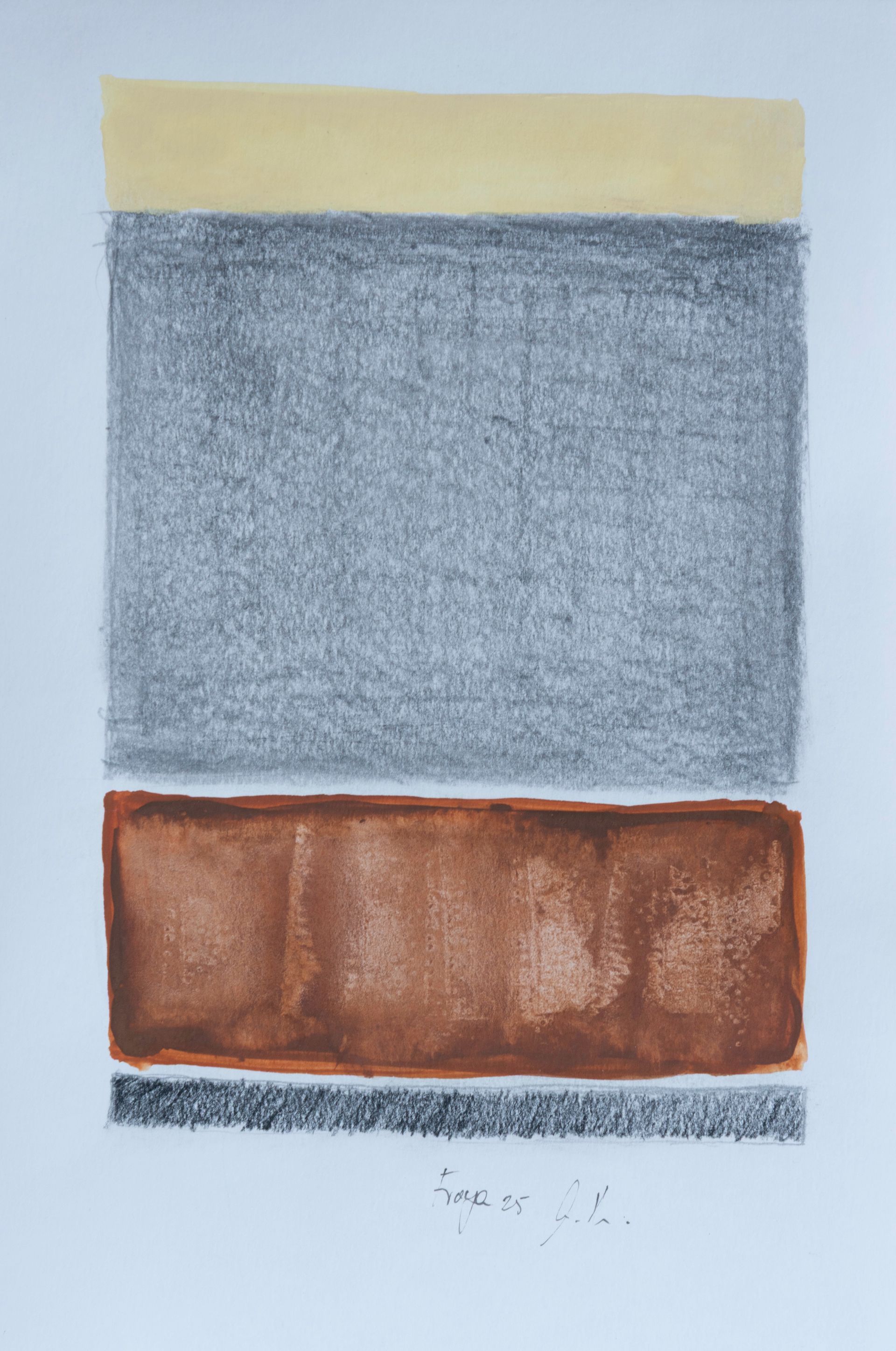 Arbeit auf Papier des Künstlers Walter Mack zum Thema Abstraktionen durch Stripes