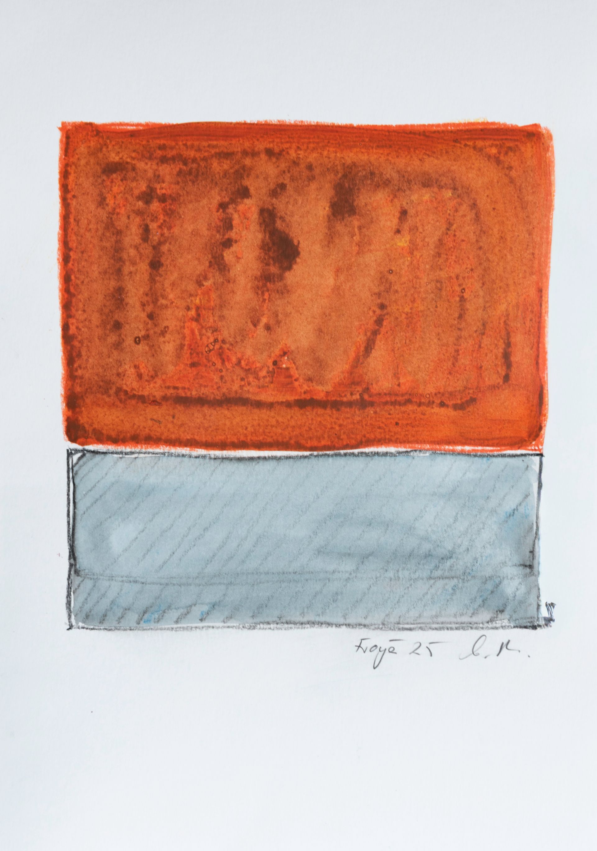 Arbeit auf Papier des Künstlers Walter Mack zum Thema Abstraktionen durch Stripes