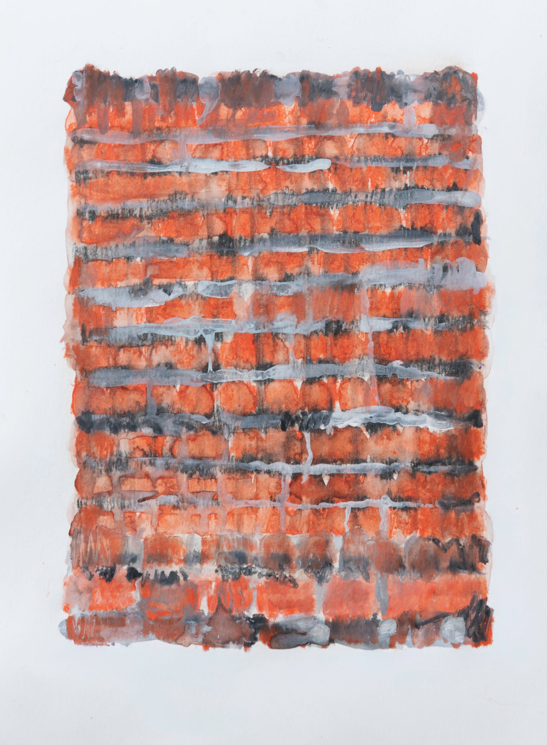 Arbeit auf Papier des Künstlers Walter Mack zum Thema Abstraktionen durch Stripes