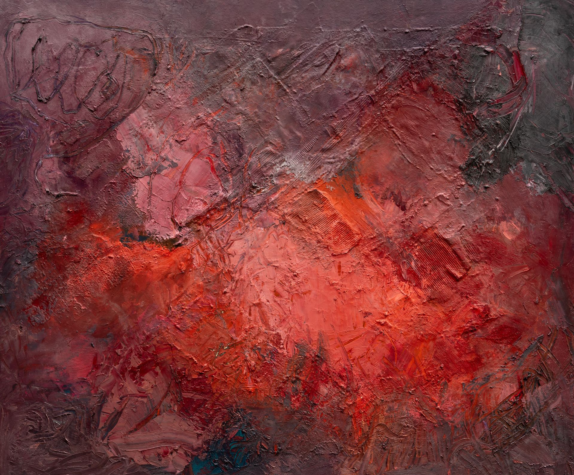 Arbeit in Mischtechnik des Künstlers Walter Mack zum Thema Abstraktion