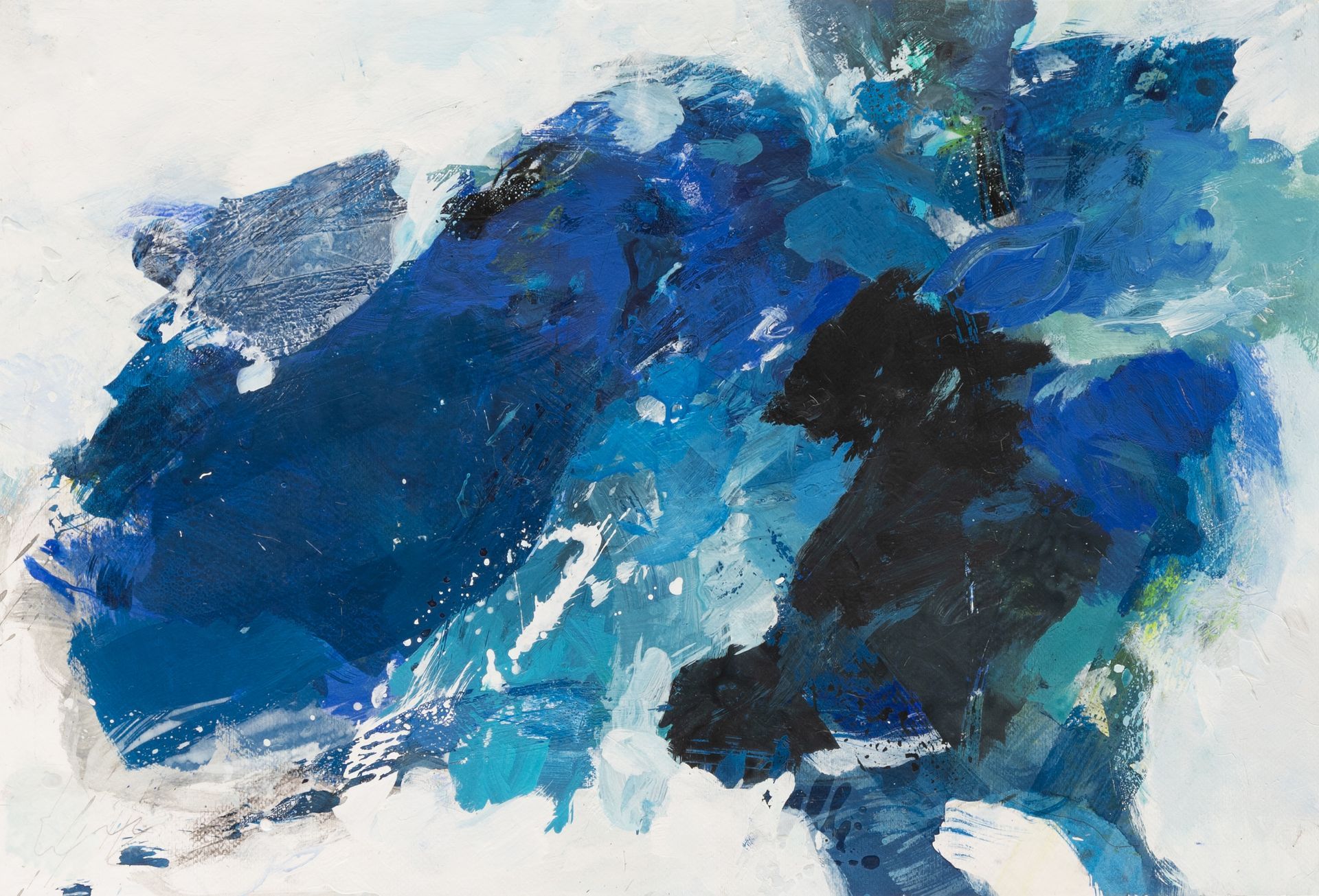 Arbeit in Mischtechnik des Künstlers Walter Mack zum Thema Abstraktion