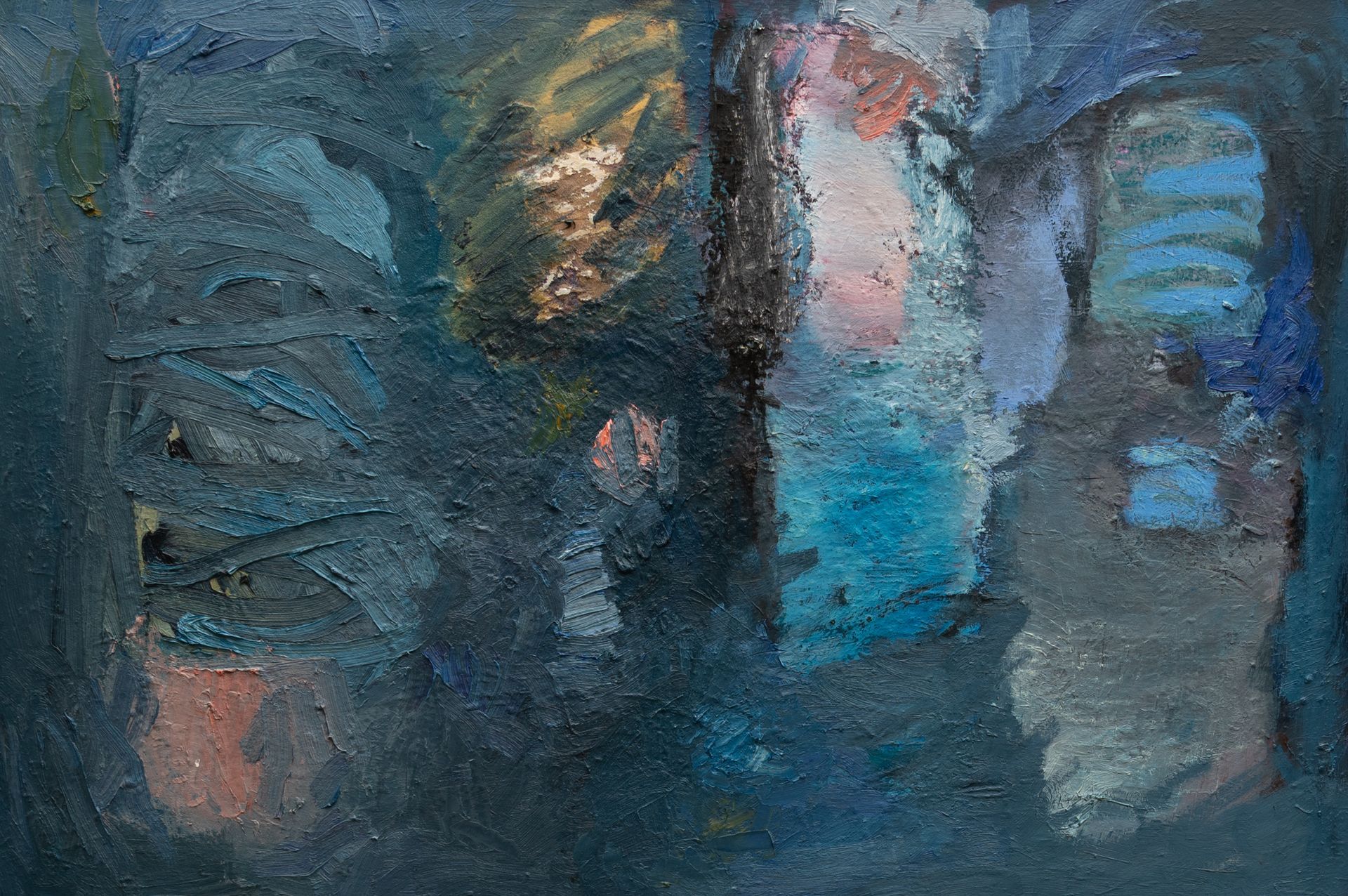 Arbeit in Mischtechnik des Künstlers Walter Mack zum Thema Abstraktion