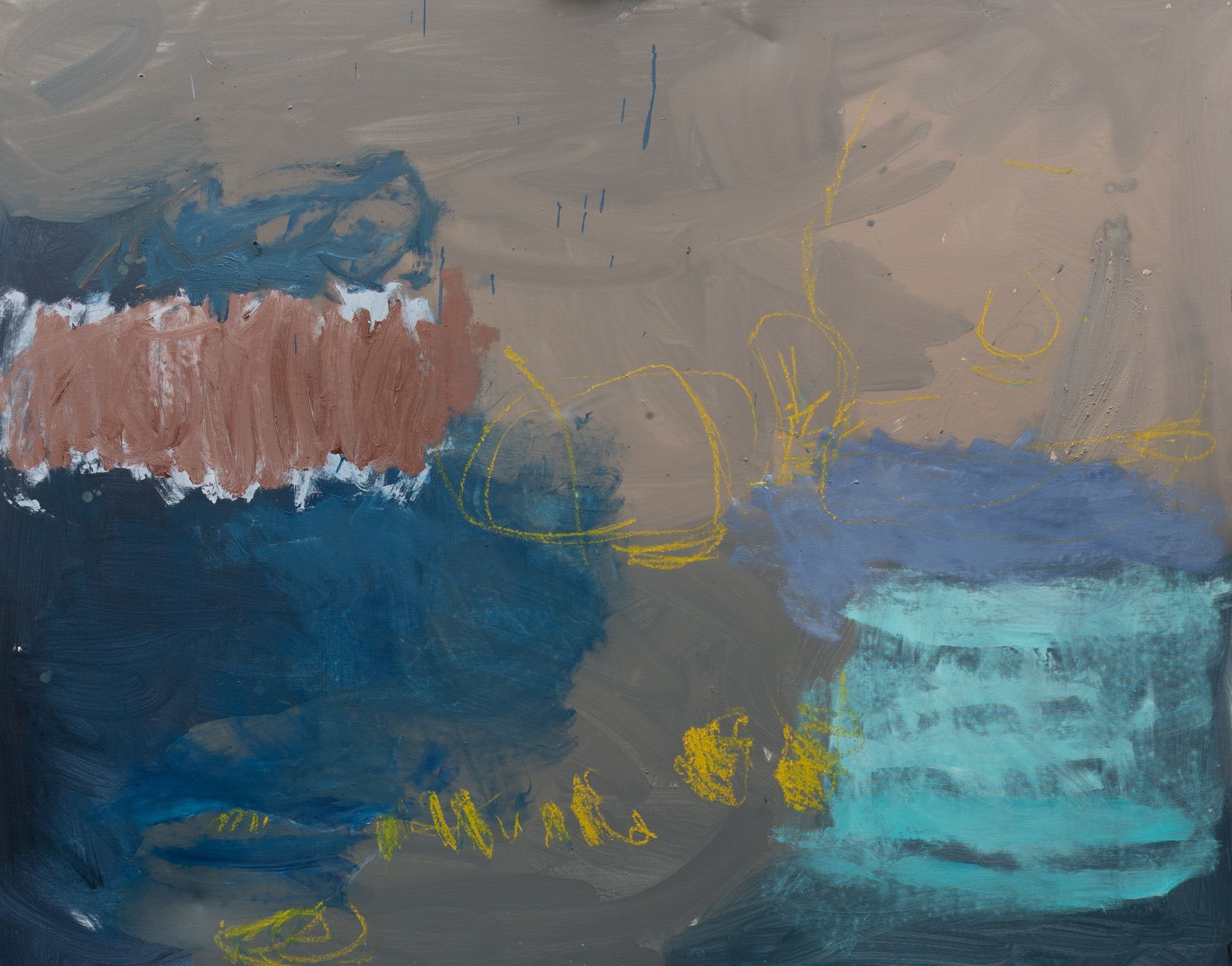 Arbeit in Mischtechnik des Künstlers Walter Mack zum Thema Abstraktion