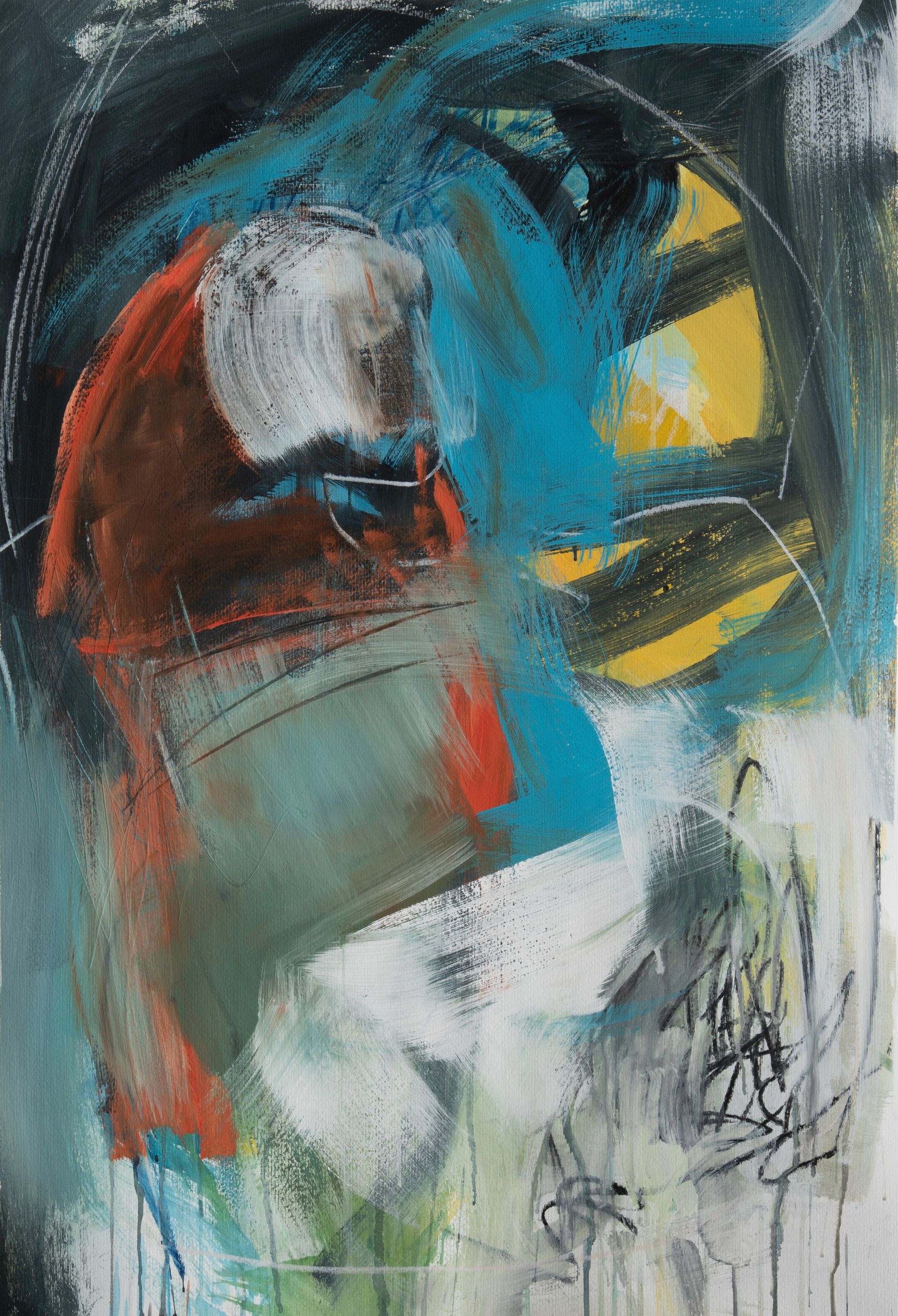 Arbeit in Mischtechnik des Künstlers Walter Mack zum Thema Abstraktion