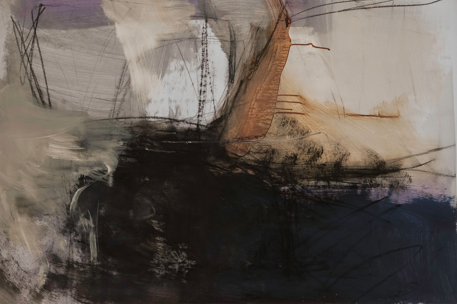 Arbeit in Mischtechnik des Künstlers Walter Mack zum Thema Abstraktion